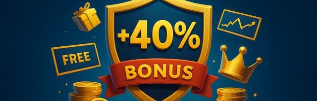 Бонус до 40% к вашему депозиту!