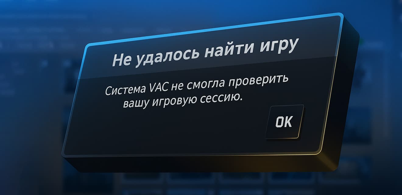 Решение ошибки «Система VAC не смогла проверить игровую сессию» в CS2