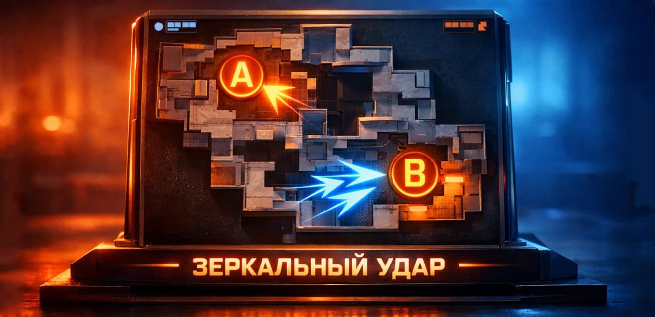 Гайд по планированию и исполнению скоординированной атаки на две бомбовые точки в CS2.