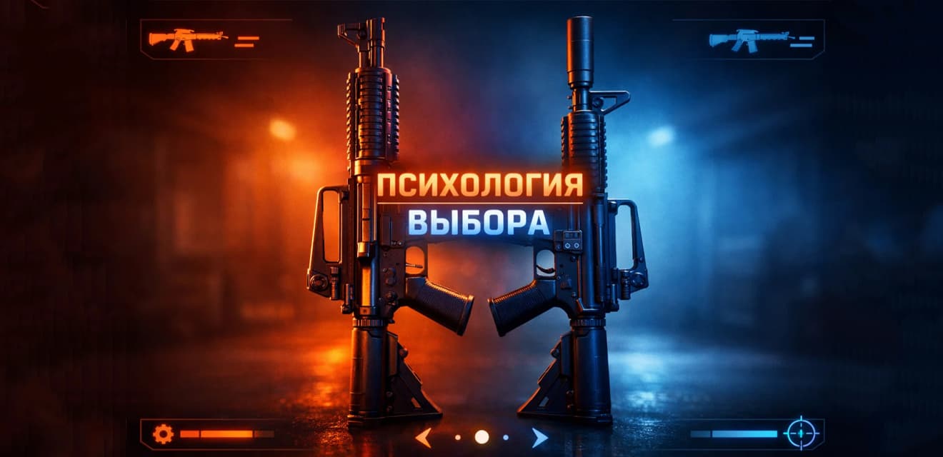 Гайд по тактическим и психологическим последствиям выбора между M4A4 и M4A1-S.