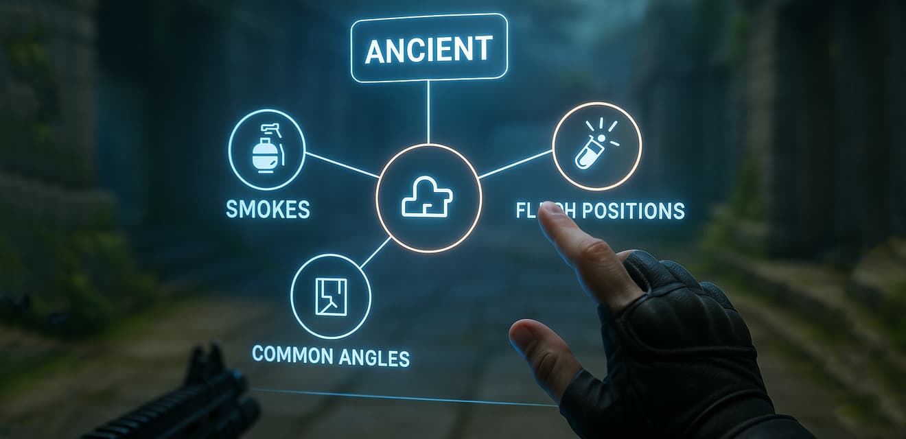 Использование ментальных карт (Mind Maps) для запоминания позиций и тактик на картах в CS2