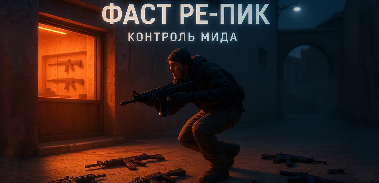 Тактика «быстрого ре-пика» на картах для захвата контроля над серединой