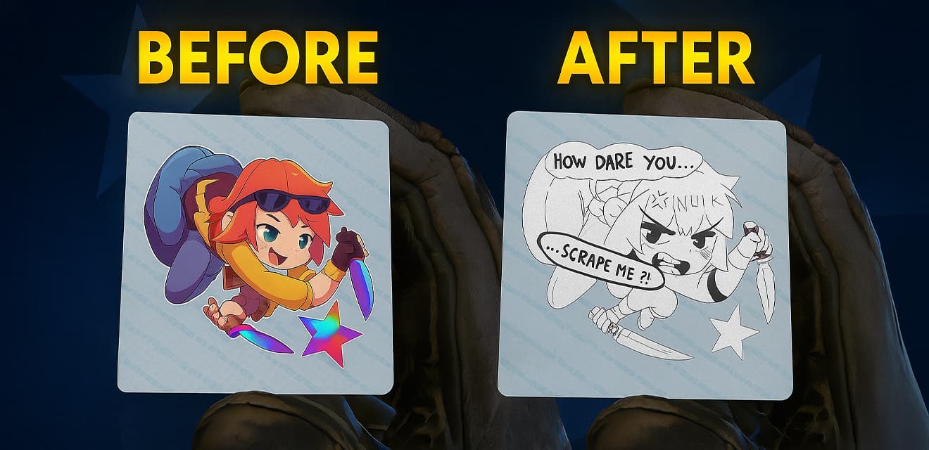 Царапанье наклеек в CS2: как сделать скины уникальными