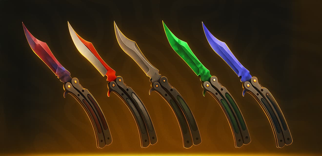 Лучшие скины на нож-бабочку в CS2 в 2025 году