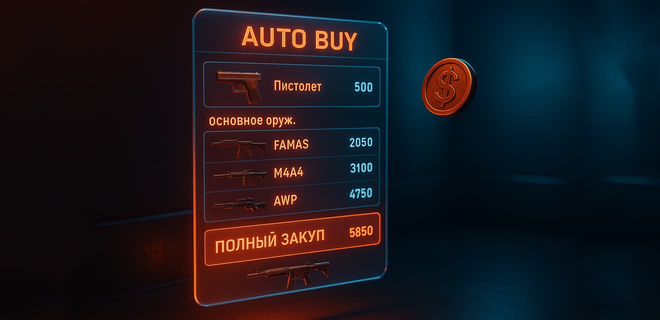 Как настроить автоматическую покупку оружия в зависимости от экономики