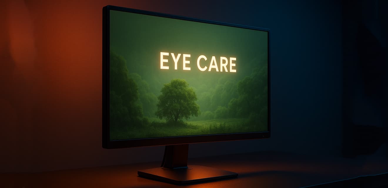 Настройка параметров монитора для снижения усталости глаз